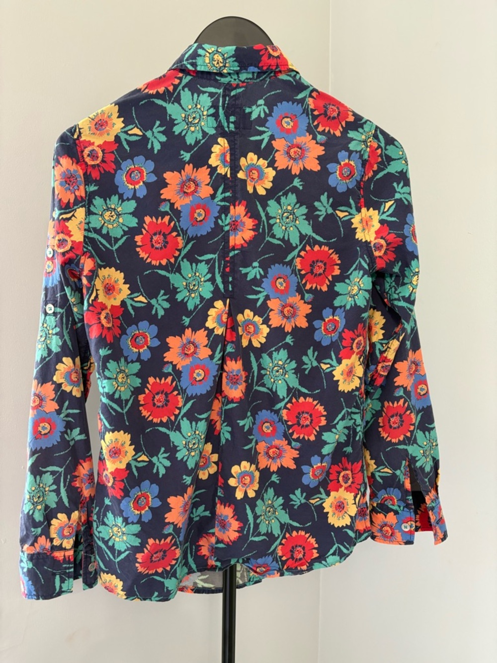 Overland Helen Floral Lyocell Button Down Shirt - Boho Artsy Utility Top XS - Picture 4 of 8